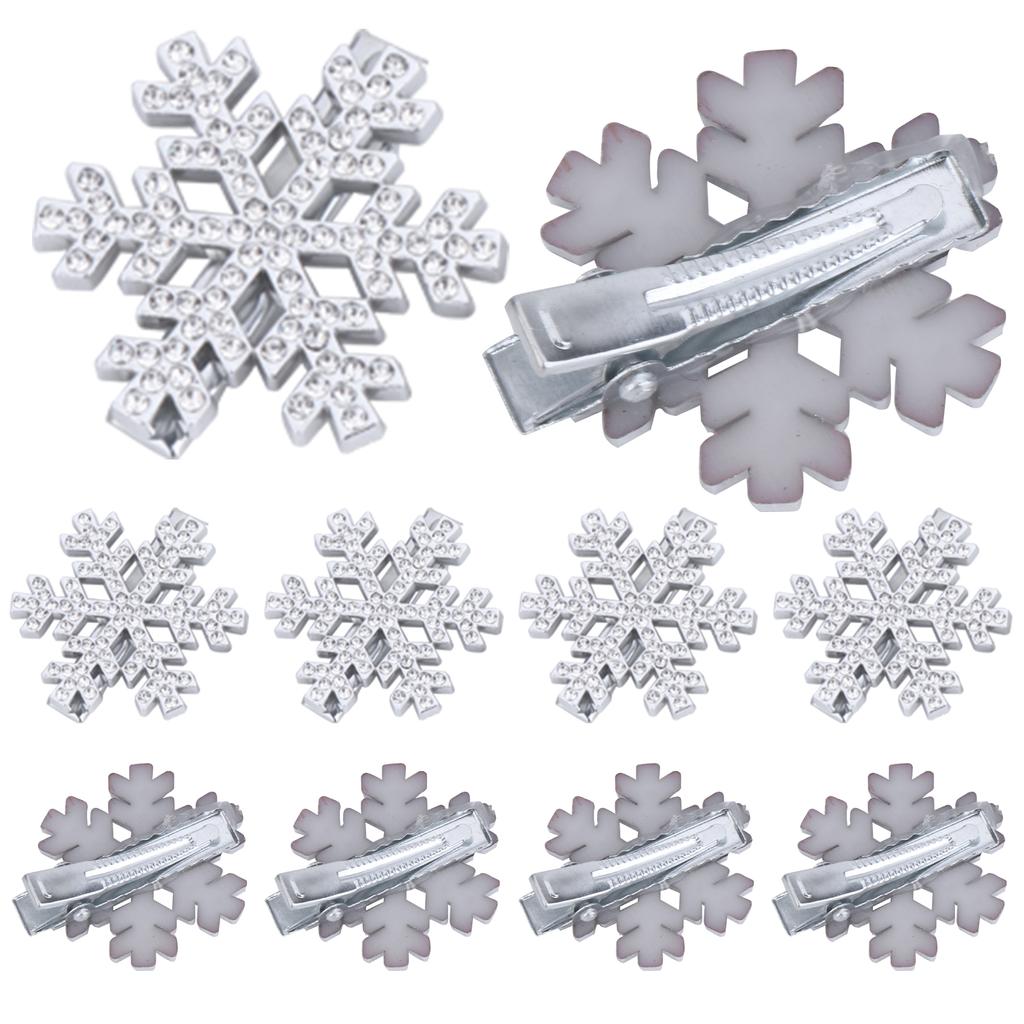 Cute Sparkling Snowflake Duckbill Hairpin Beautiful Snowflake Hairpin Hair Clip Hair Accessory for Fashion Enthusiasts