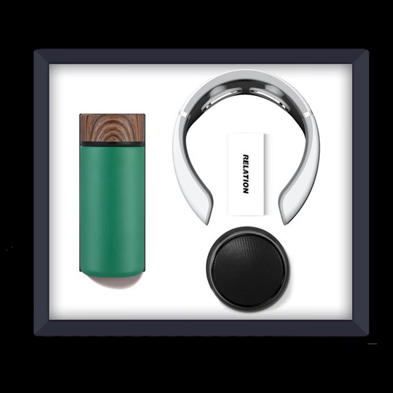 

3-in-1 Smart Business Gift Set: Thermos, Massager & Speaker