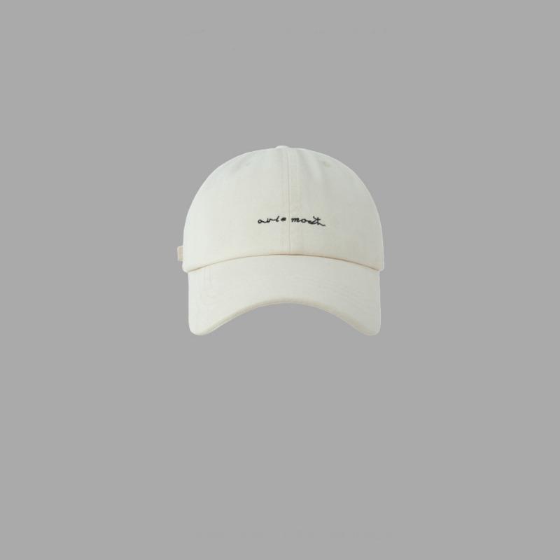 Retro soft-top baseball hat for men and women, versatile autumn and winter, washed cotton, wide-brimmed face, small peaked cap
