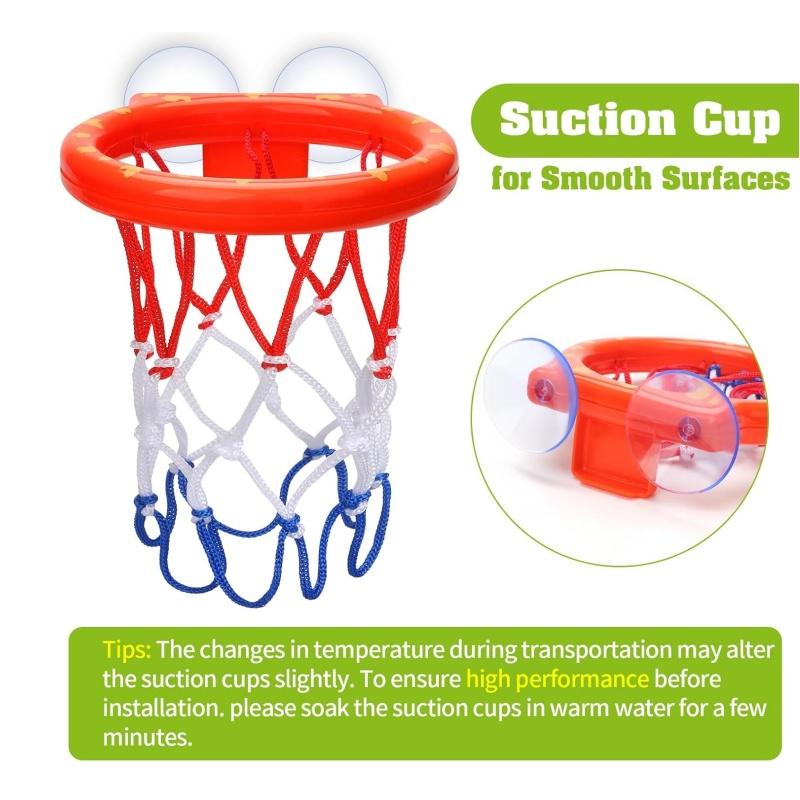 Παιχνίδι Μπάνιου Μωρού Παιδικά Παιχνίδια Νερού Σετ Μπάνιο Μπανιέρα Βεντούζα Σκοποβολή Κρίκος Μπάσκετ με 3 Μπάλες Παιχνίδια Μπάνιου για Παιδιά