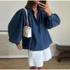 Women's Long Sleeved Shirt Shorts Set Summer New Style Casual Loose Fit Solid Color Versatile Daily Commuting Style Women's Loose Clothing Set