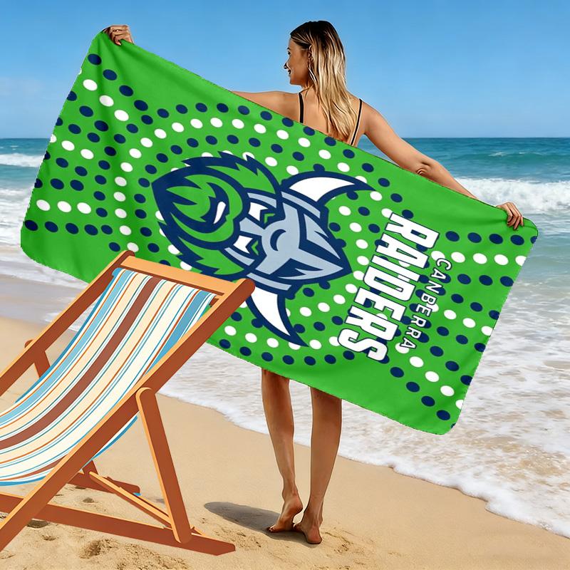 Canberra Raiders Logo 2D Flat Print Beach Towel, Large Soft Quick Dry Towel for Beach Camping SwimmingZSTJ0915265