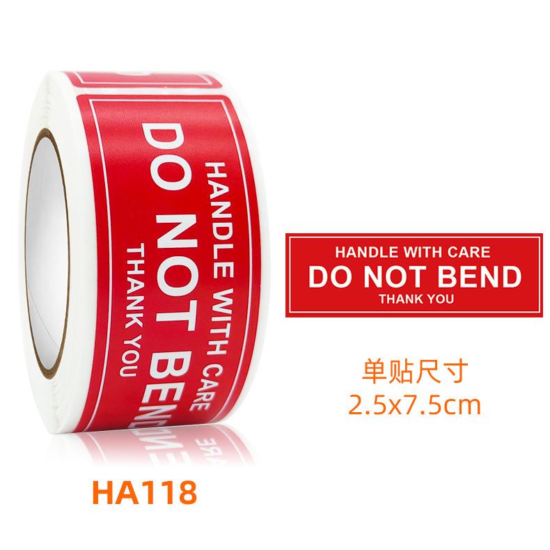 150Pcs/roll Red English Warning Label Sticker for Express Packaging Fragile Items Carton Boxe Shipping Package Decals Business