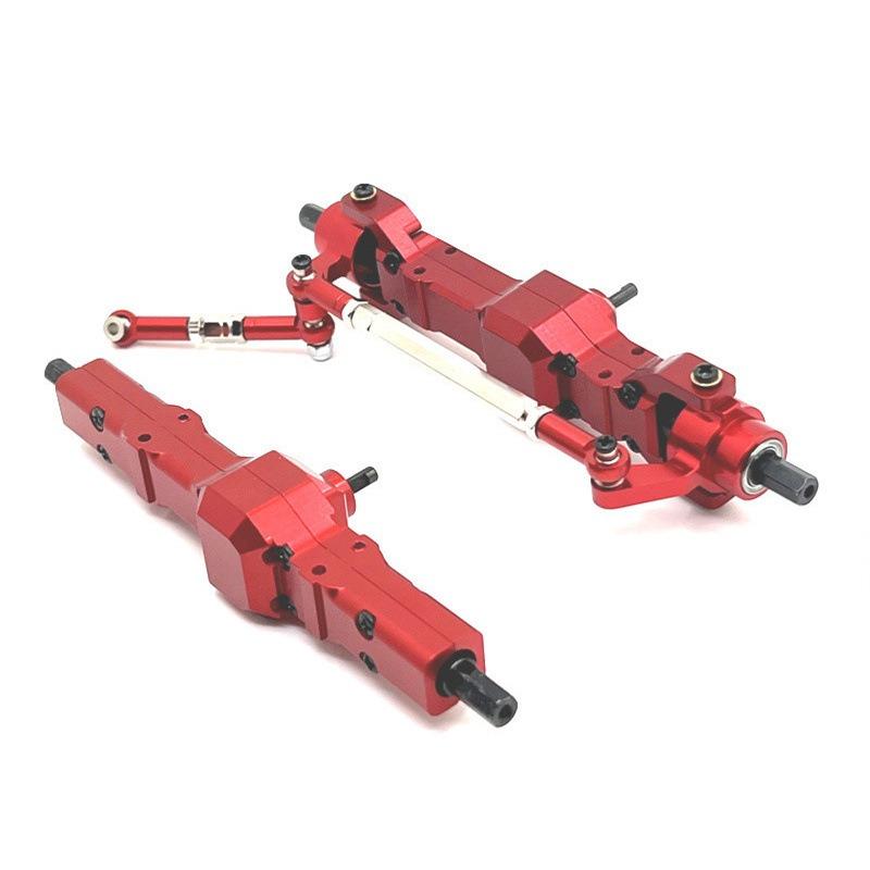 Popu For  RC Car Upgrades Parts Accessories WPL Metal Front and Rear Axle Set  WPL C14 C24 C34 C44 B14 B24 1/16