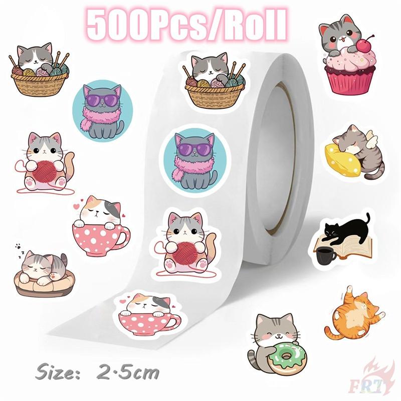 

500 шт./рулон Q Sweet Cat Kids Rewards Stickers - DIY Scrapbooks Декор Альбом Запечатывание Этикетки Наклейки
