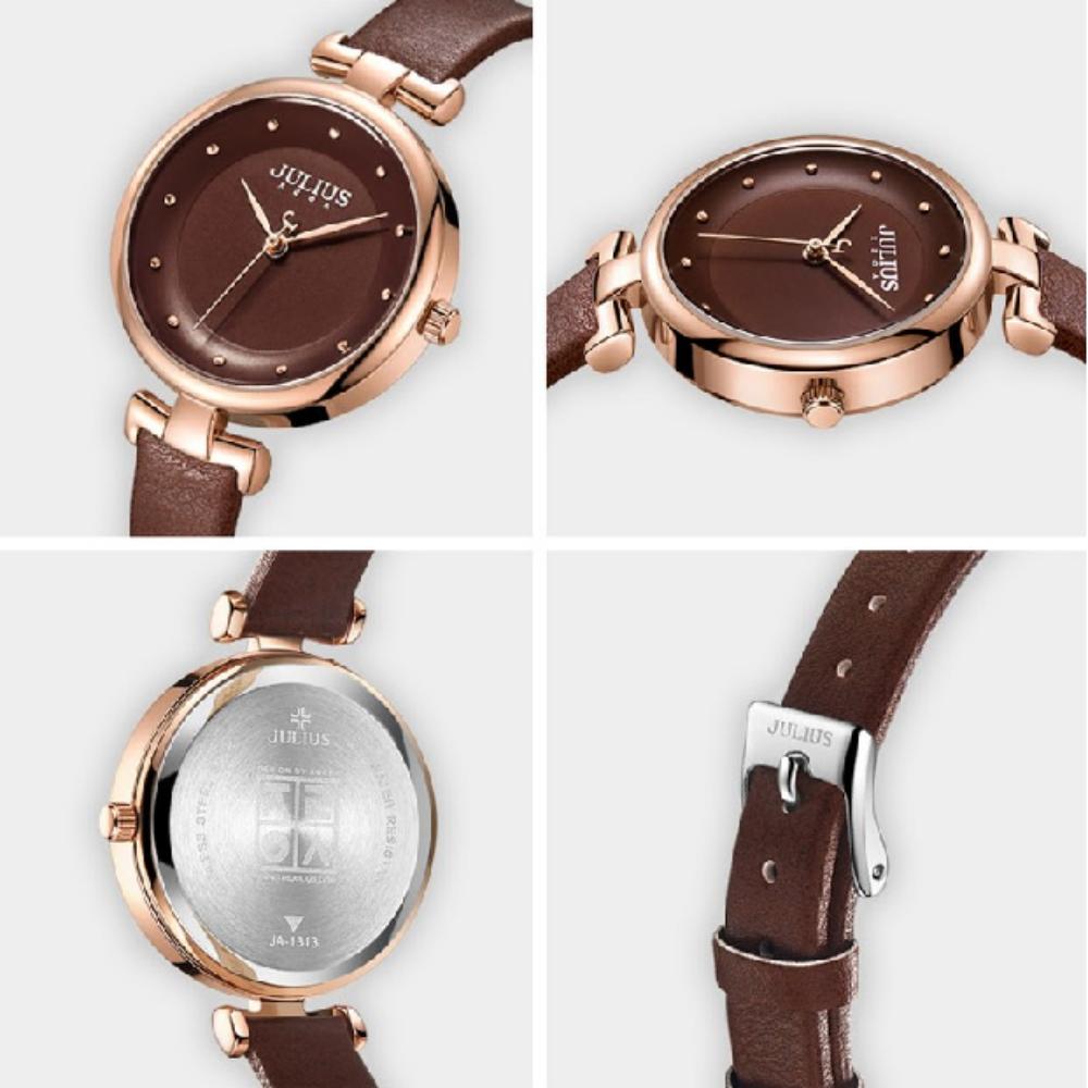Julius Design Women's Caramel Leather Band Wristwatch A-1313 (Option 4)