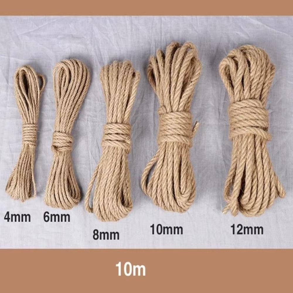 DIY Craft Twine Rope 4mm-12mm Twisted Cord New Natural Jute Rope  Pet Scratching