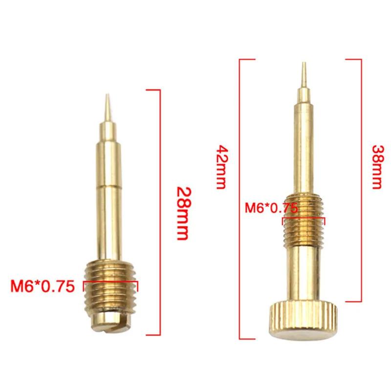 28/42mm Motorcycle Carburetor Mixture Fuel Ratio Screw Air Adjustment Metal Screw For Harley CV40 CVK34 36 40 Moto Accessories