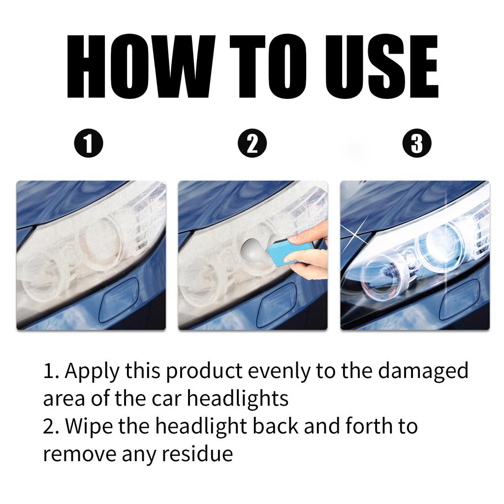 60ml Auto Scheinwerfer Polierpaste Autolicht Polierer Reinigungspaste Professioneller Scheinwerfer Wiederhersteller Aufheller Scheinwerfer
