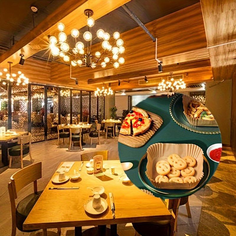 Air Fryer Disposable Baking Paper Liner Form Tray Kitchen Grill Parchment Paper Air Fryer Accessories