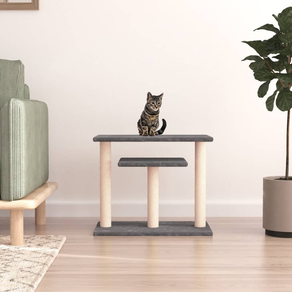 Cat Tree with Platforms Dark Gray 62.5 Cm