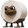 Cute Animal Toilet Paper Holder - Sturdy PLA Bathroom Tissue Roll Stand (Cat, Pig, Frog, Dog Designs) (Frog)