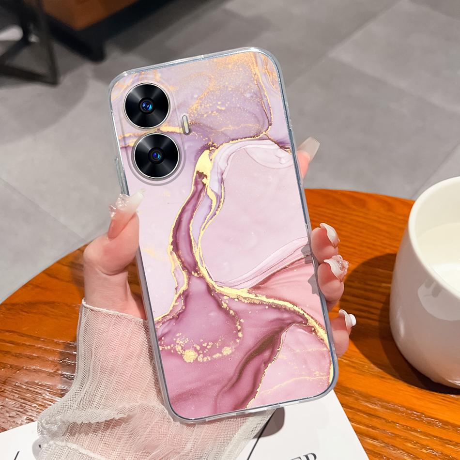 For OPPO Realme C55 C53 Phone Case Creative Soft TPU Silicone Clear Anti Drop Back Cover For Realme C 55 53 RealmeC55 Funda Capa