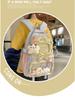Women's Color Block College-Style Backpack with Ballet Ruffle Lace Design