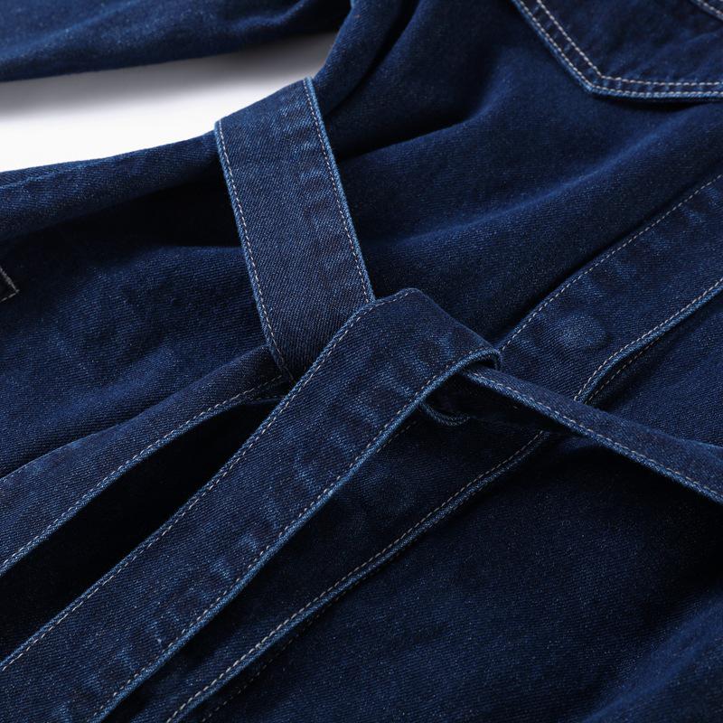 Conjunto de Chaqueta Vaquera Ajustada y Pantalones con Lazo en la Cintura Otoño-Primavera 2025 - Ropa Casual de Moda