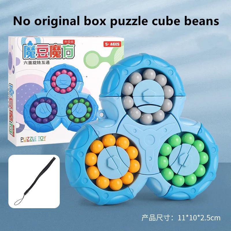 

Magical Bean Cube Fingertip Toy Brain Teaser Game Educational Stress Relief Children S Toy Gift Six-Sided Rotating