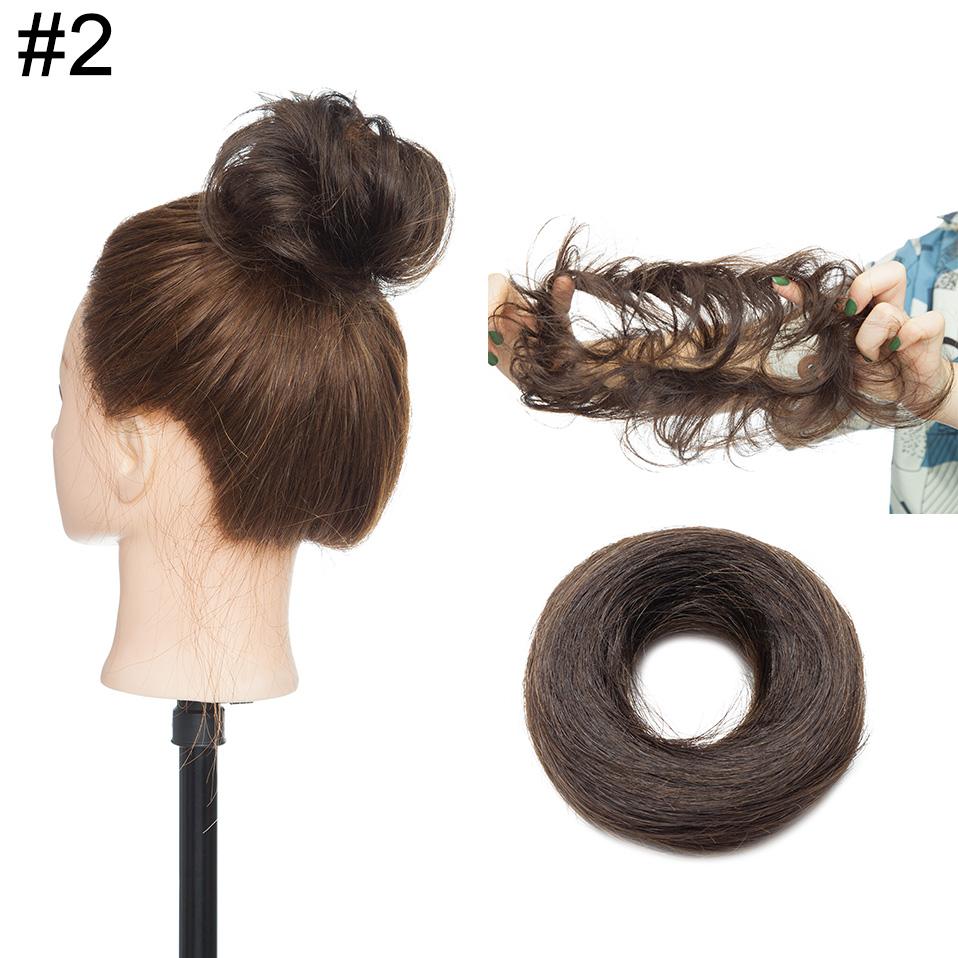 

Пучок із 100% людського волосся, гумки для волосся, пончики, шиньйони, нарощене волосся, загорнуте в хвіст