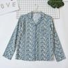 Foreign Trade Women Rayon Printing Long Sleeve Pajamas Top Summer and Autumn Thin Breathable Casual Cardigan Home Wear Can Be Worn Outside