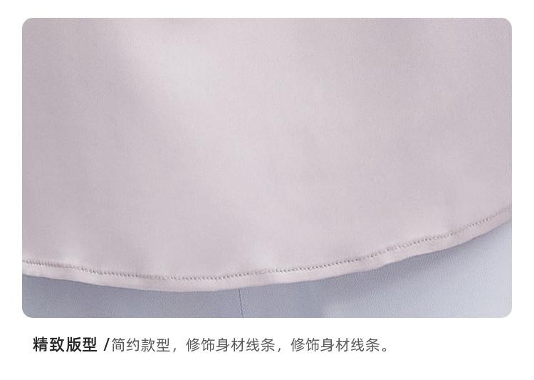 Spring and Summer New Style with Mushroom Edge Design Commuting Mulberry Silk Five Sleeve Shirt for Women