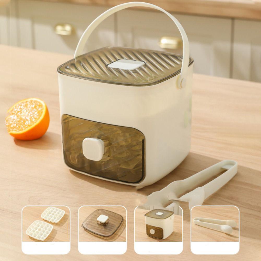 Handheld Ice Making Box Press Type Ice Storage Easy Clean Ice Cube Mold  Household