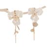 Metal Engraving Crow's Feet Imitation Pearl Chain Blowing In The Wind European and American Women's Earrings