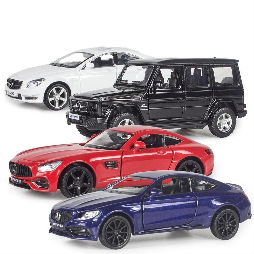 Mercedes 136 New Metal Toy Children Can Open The Door Pullback Car Model