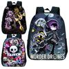Murder Drones 12 Inch Kids Backpack 3D Print Uzi N Cartoon Toddler School Bag Small Kindergarten Rucksack for Nursery Boys Girls