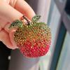 Vintage Fashion Shining Brooches Pins Beautiful Rhinestone Fruits Brooches Women Unisex Party Office Brooch Gifts