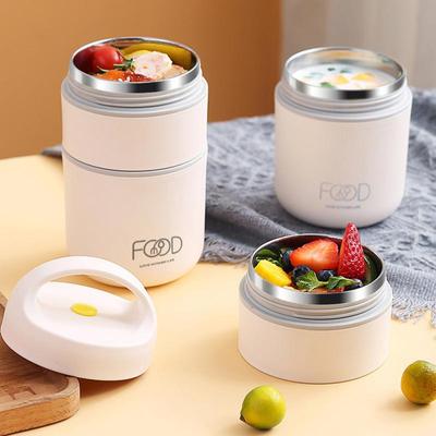 510ml Paslanmaz Çelik Öğle Yemeği Kutusu Kaşıklı Termal Yemek Kabı Vakumlu Bardak Yalıtımlı Bento Kutusu Termos Çorba Bardağı Çocuklar Okul İçin