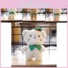 Adorable Ours Cerise en Peluche Animal en Peluche Blanc Doux Porte-clés Charme Mignon pour Sac