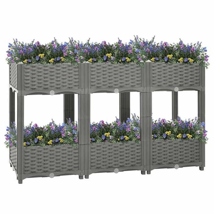 VidaXL Lit surélevé 120x40x71 cm Polypropylène 153299