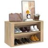 Shoe Rack Sonoma Oak 75 x 35 x 45 cm Particleboard
