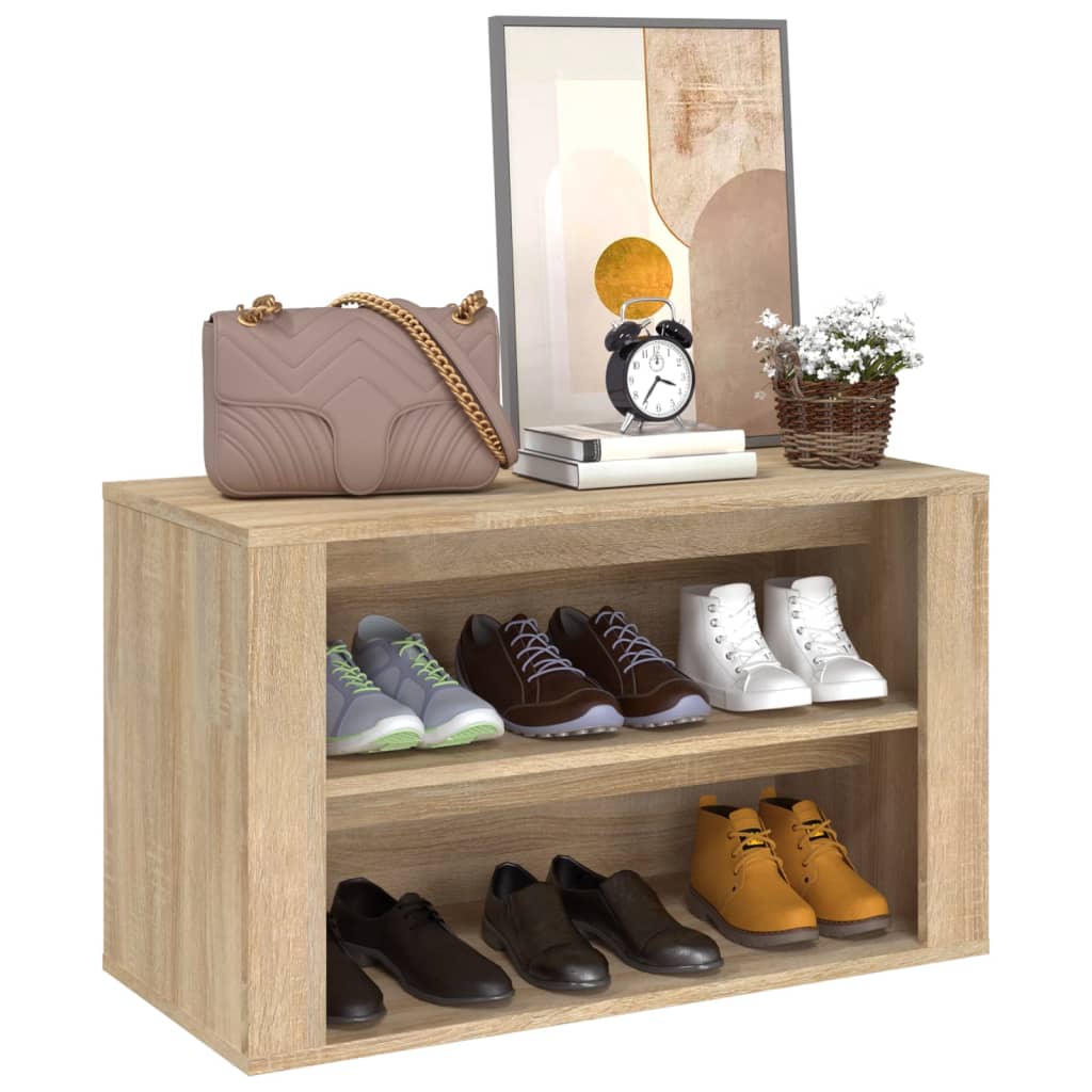 Shoe Rack Sonoma Oak 75 x 35 x 45 cm Particleboard
