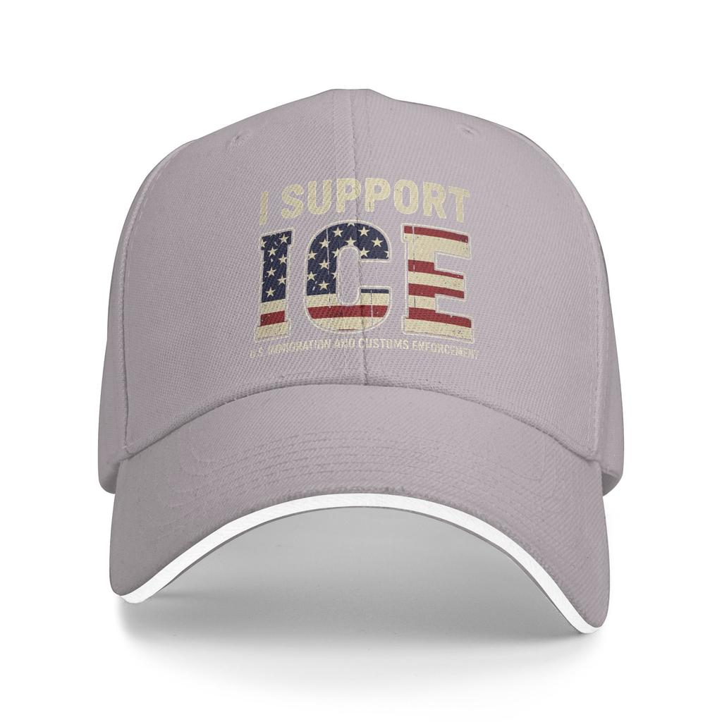 I Support ICE Immigration and Customs Enforcement Baseball Cap Unisex Design Trucker Hat Summer Trendy Fishing Baseball Caps