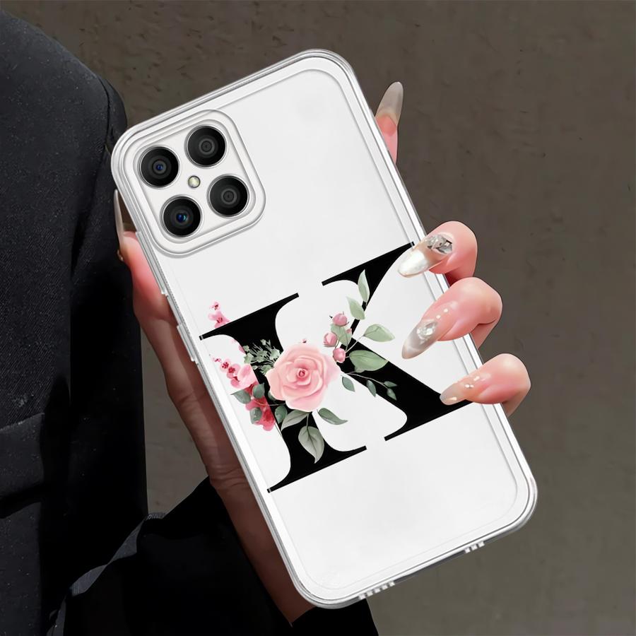Flower Letters Case for Honor 90 Lite X9a X7b X8 X8b X9b X8a Soft Phone Cover