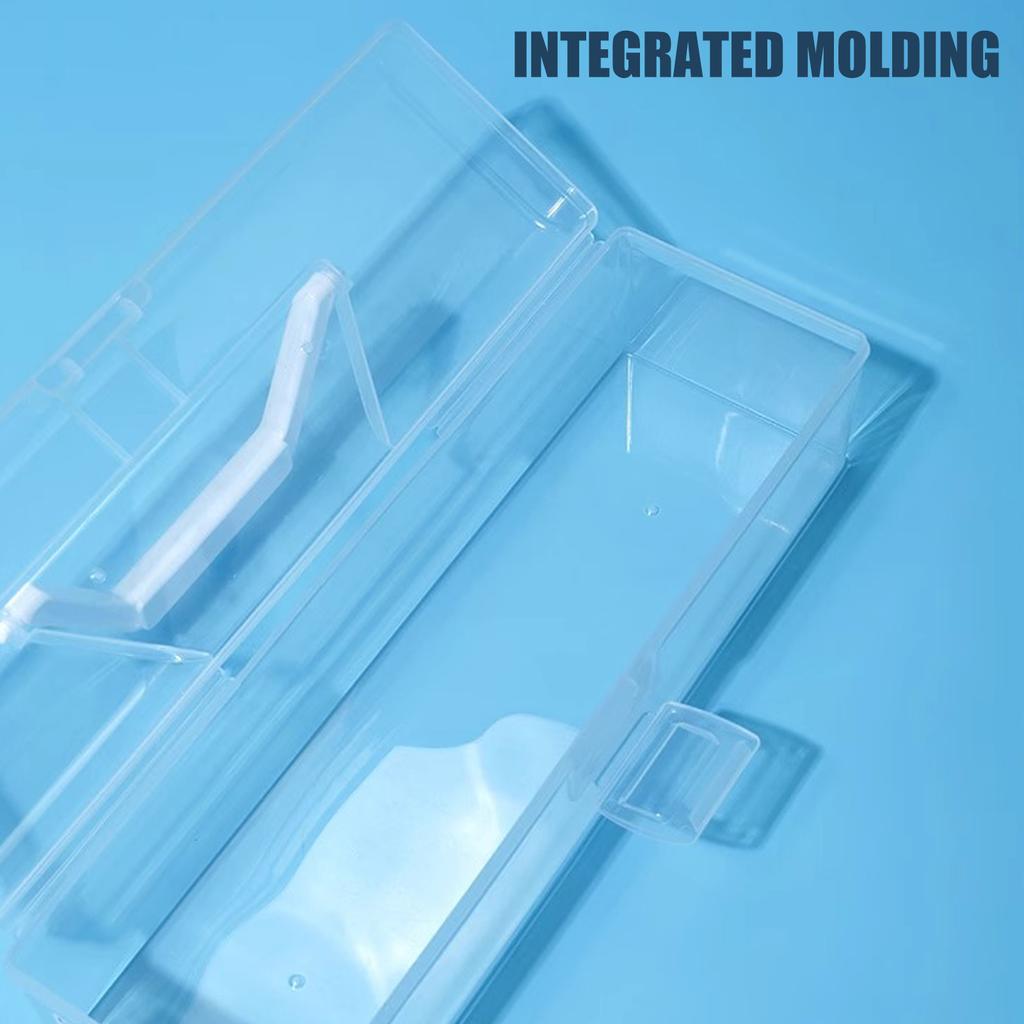 Plastic Paint Brush Holder with Handle Long Paint Brushes Container Calligraphy Brush Storage Box Drawing Tool