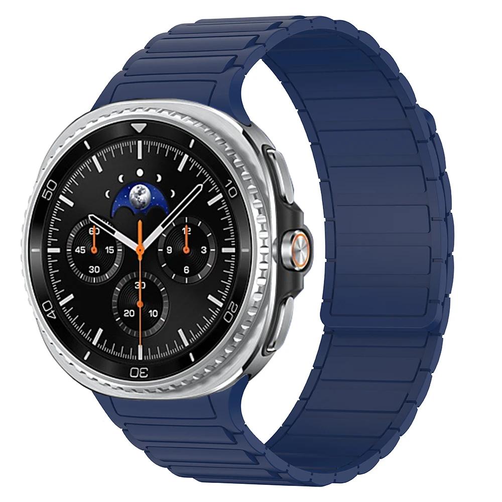 No Gaps Strap For Samsung Galaxy Watch 8 40mm 44mm Magnetic Loop Band For Samsung Watch 8 Classic 46mm Sport Silicone Watchband