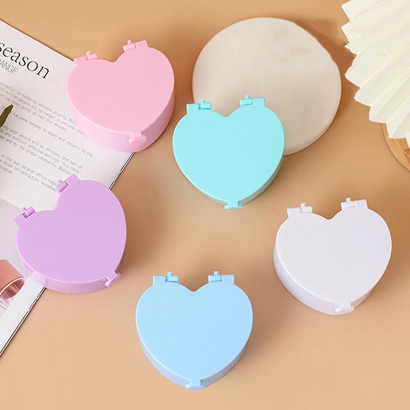 Scatola Portagioie a Forma di Cuore Rosa Scatola Porta Gioielli Cuore da Ragazza Organizer da Scrivania Studente Dormitorio Love Specchio Doppio Organizer per Trucco