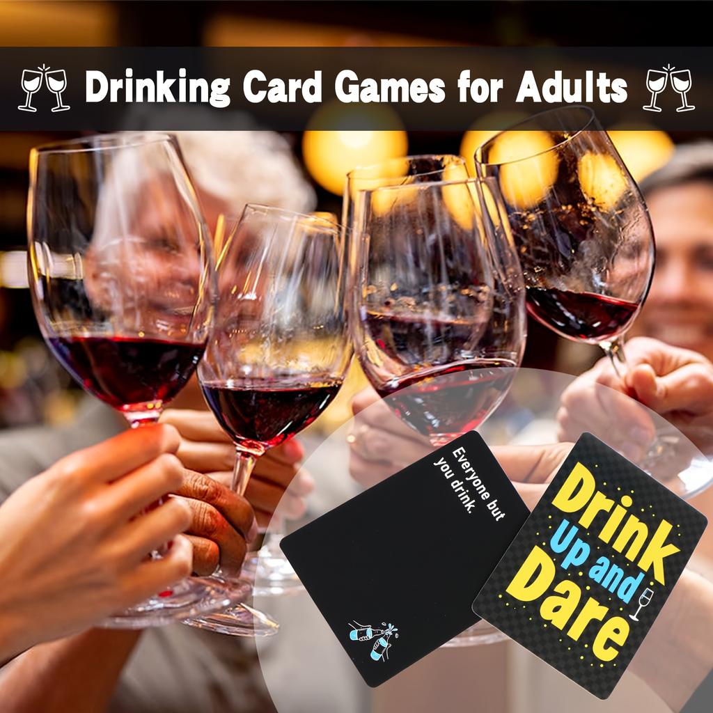 Drink Up and Dare Party Board Game Cards – Fun Social Drinking Game for Family Gatherings, Friends Gatherings & Team Building