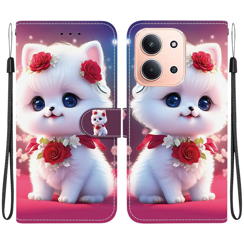 Custodia Animale Redmi 15C 15 Leone Panda Copri Telefono in Pelle per Xiaomi Redmi 15 15C EU 5G Globale Portafoglio Flip Custodia Proteggi Carte