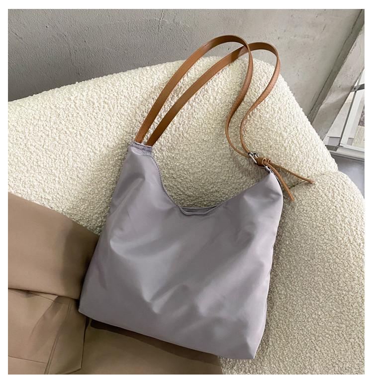 

Large Capacity Stylish Tote Bag For Women In Versatile Gray Black White Khaki Pink Colors серый