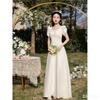 Champagne Color Elegant Fitted Graduation Dress For Women | Bridesmaid Gown | Perfect Wedding Dress