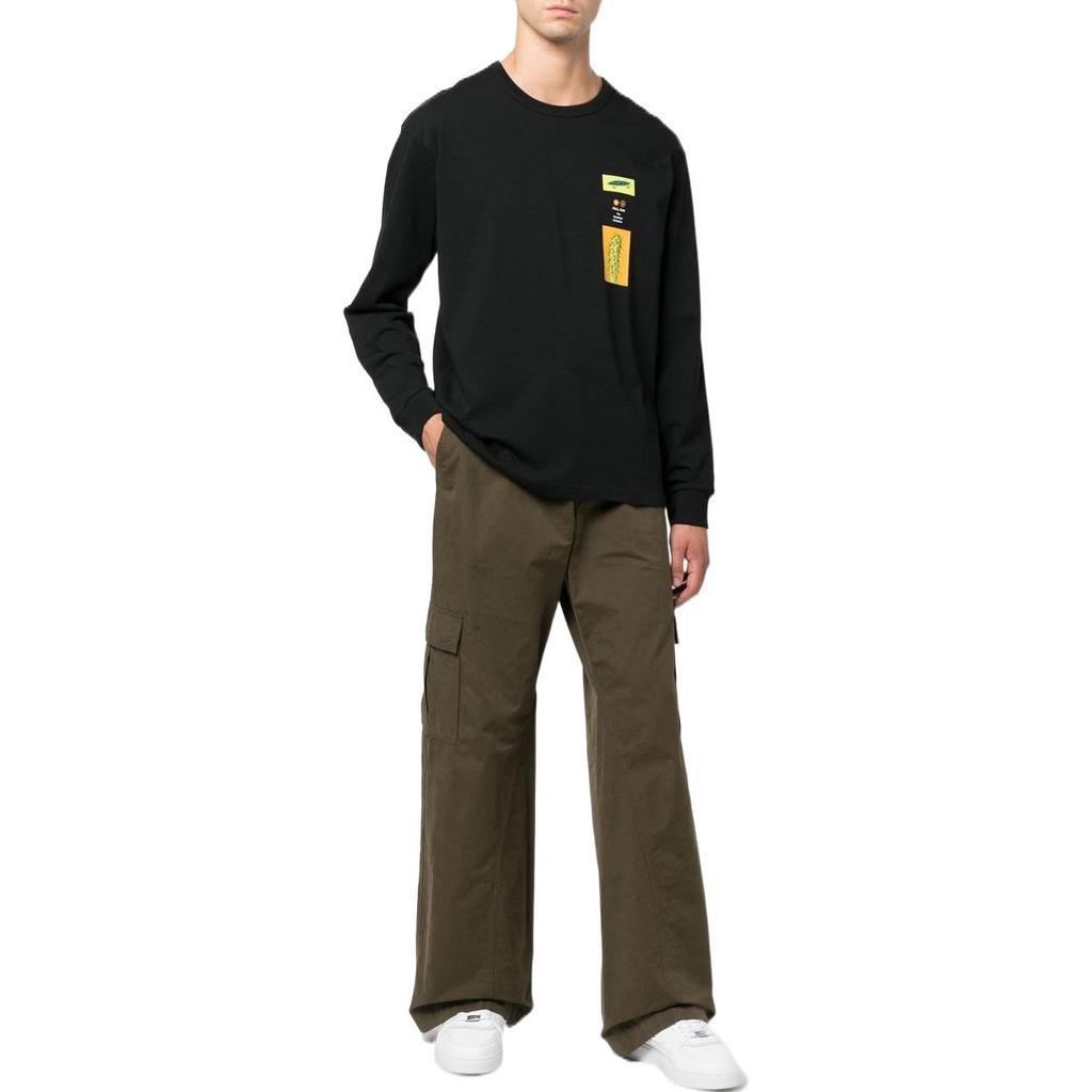 Vans Graphic Print Long Sleeve T-Shirt Men Tops Black VN00000VBLK