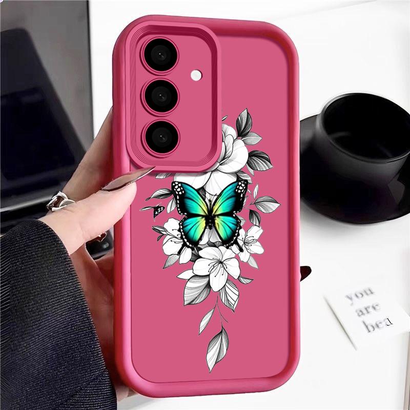 Case For Samsung Galaxy S24 S21 FE S25 S24 S23 S22 Ultra A56 A55 A54 A16 A15 A35 A25 5G Charming Butterfly Print TPU Phone Cover
