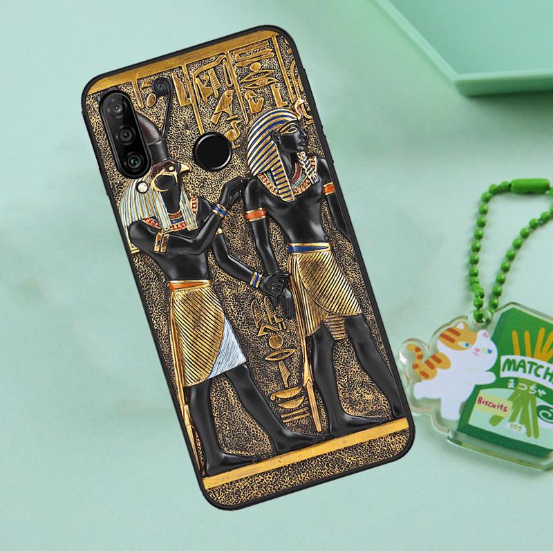 Egypt Pharaoh Mural For Huawei Nova 12s 12i 11i 7i 8i 9 10 SE Y91 Y90 Y60 Y70 Y72 Y61 P60 Pro P30 P40 Lite Case