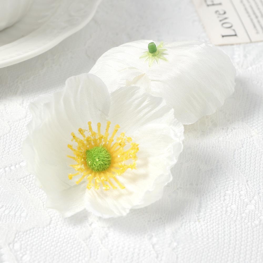 10 Stück Künstliche Blumenköpfe 7cm Kunstblumen für Heimdeko Garten Hochzeit Heiratsdekoration DIY Bastel Kranz Geschenk Ornament