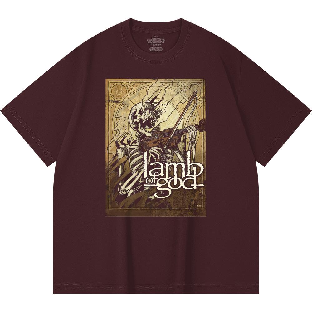 230 Gsm 100% Cotton Heavy Metal T-Shirt  Rock Band Popular Music Print Unisex Heavy Cotton T Shirt