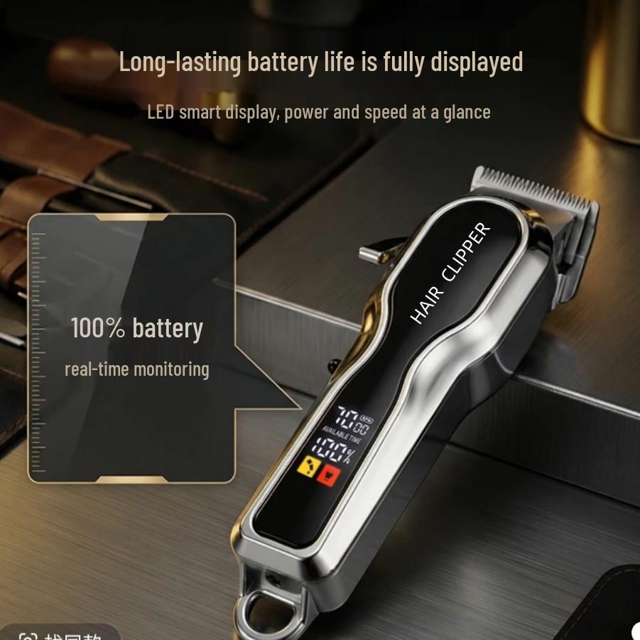High-Power Professional Electric Hair Clipper & Trimmer with Adjustable Cutting Length for Salon Use