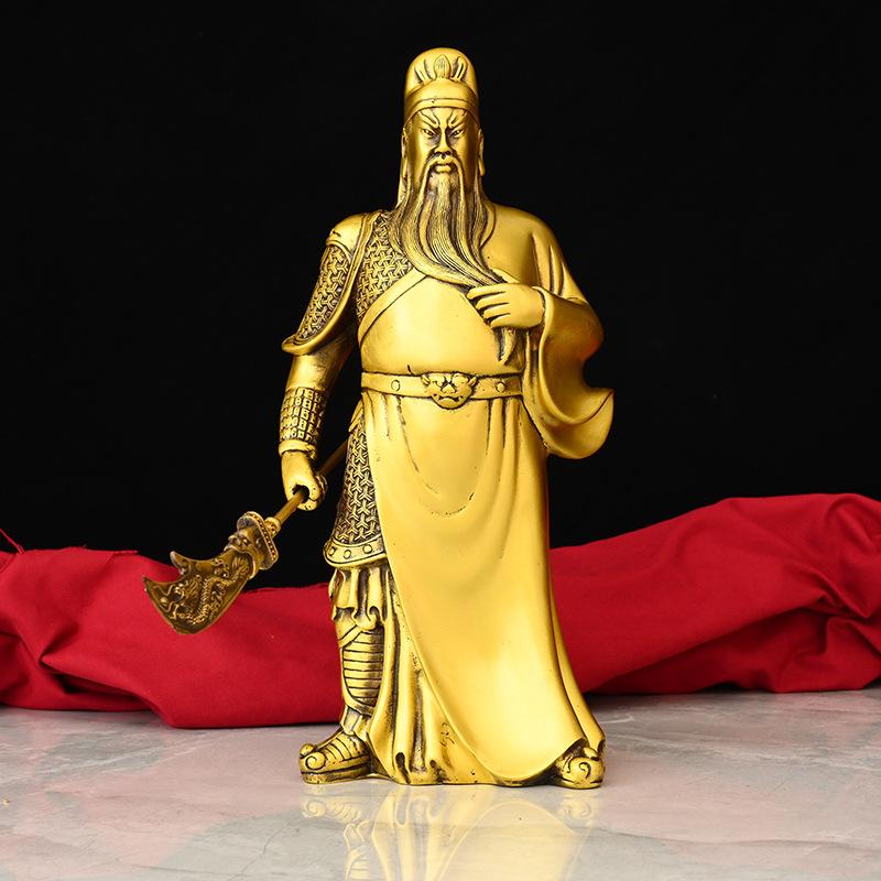 Guan Gong Statue Brass Knife Guan Di Wealth God Guan Yu Guan Er Ye Buddha Statue Home Decoration