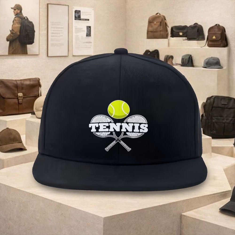 Tennis Ball Rackets Graphic Hip Hop Baseball Cap Polyester Flat Brim Snapback Unisex Casual Streetwear